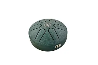 Meinl Sonic Energy PSTD4DGGOL Pocket Steel Tongue Drum, A Major, Dark Green