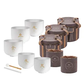 Meinl Sonic Energy TCMCSBSET5 TCM Crystal Singing Bowl Set, 5 pcs