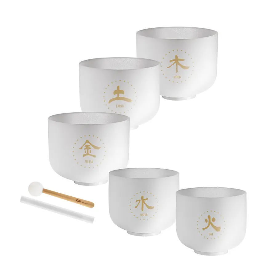 Meinl Sonic Energy TCMCSBSET5 TCM Crystal Singing Bowl Set, 5 pcs 