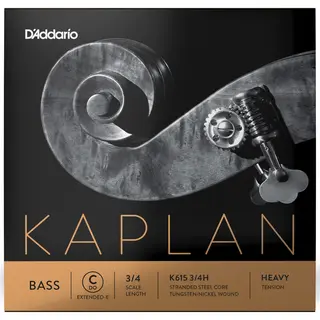 D'Addario ORCHESTRAL K615 3/4H Kaplan Bass C, E-Ext. 3/4 /Heavy Tension