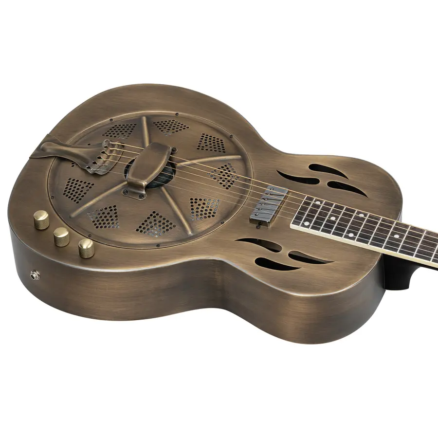Ortega RRG60E Resonator gitarr m. mik o bag, Americana Series, Full metal 