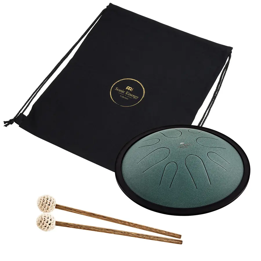 Meinl Sonic Energy CSTD1DG Compact Steel Tongue Drum, B Minor, Dark Green 