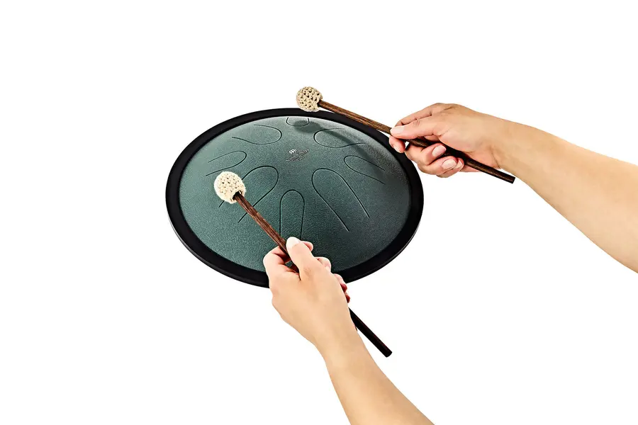 Meinl Sonic Energy CSTD1DG Compact Steel Tongue Drum, B Minor, Dark Green 