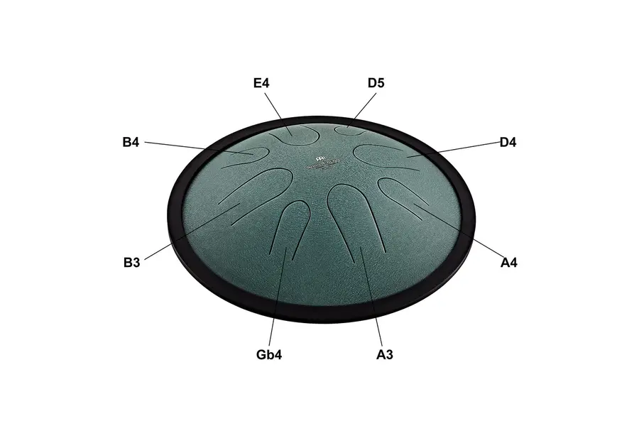 Meinl Sonic Energy CSTD1DG Compact Steel Tongue Drum, B Minor, Dark Green 