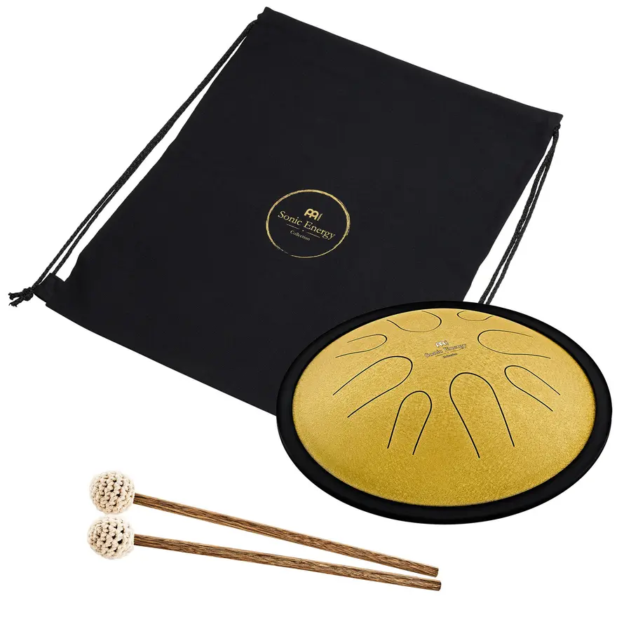 Meinl Sonic Energy CSTD3G Compact Steel Tongue Drum, D Minor, Gold 