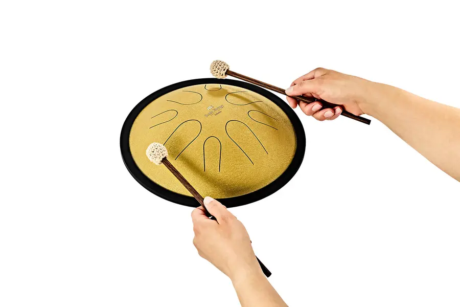 Meinl Sonic Energy CSTD3G Compact Steel Tongue Drum, D Minor, Gold 