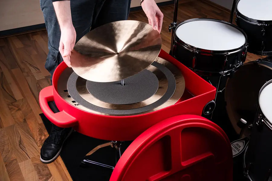 Meinl Percussion MCC22R-TR 22" Pro Cymbal Case Trolley, Red 