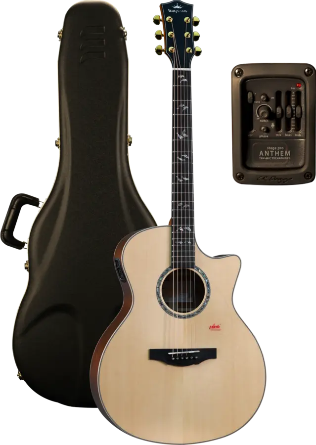 Kepma All Solid A1E Grand Auditorium Natural electro-acoustic guitar 