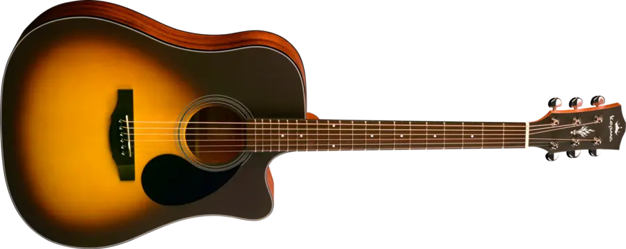 Kepma Plytone EDC+ Dreadnought Sunburst acoustic guitar 