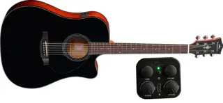 Kepma Plytone EDCE+ K10 Dreadnought Black electro-acoustic guitar