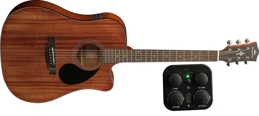 Kepma Plytone EDCE+ K10 Dreadnought Walnut electro-acoustic guitar 