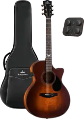 Kepma Solid top F0E-B Grand Auditorium Vintage Burst electro-acoustic guitar