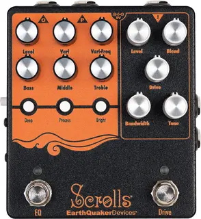 EarthQuaker Scrolls Bass Odyssey Analog Preamp Overdrive Stompbox Unit