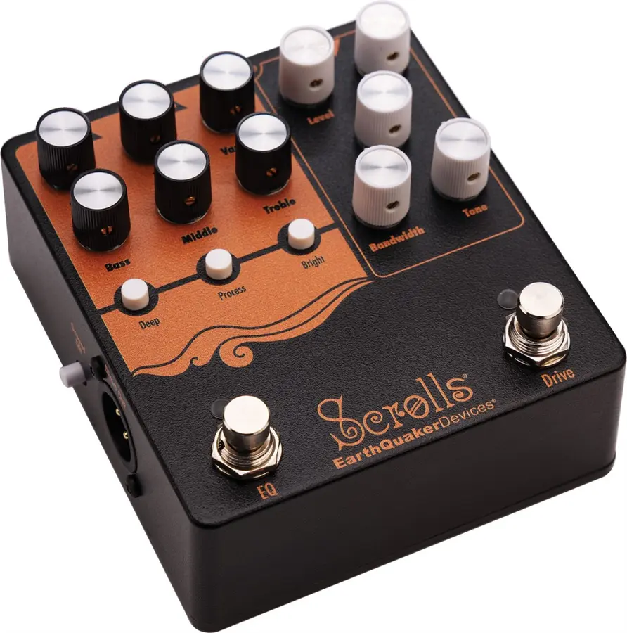 EarthQuaker Scrolls Bass Odyssey Analog Preamp Overdrive Stompbox Unit 