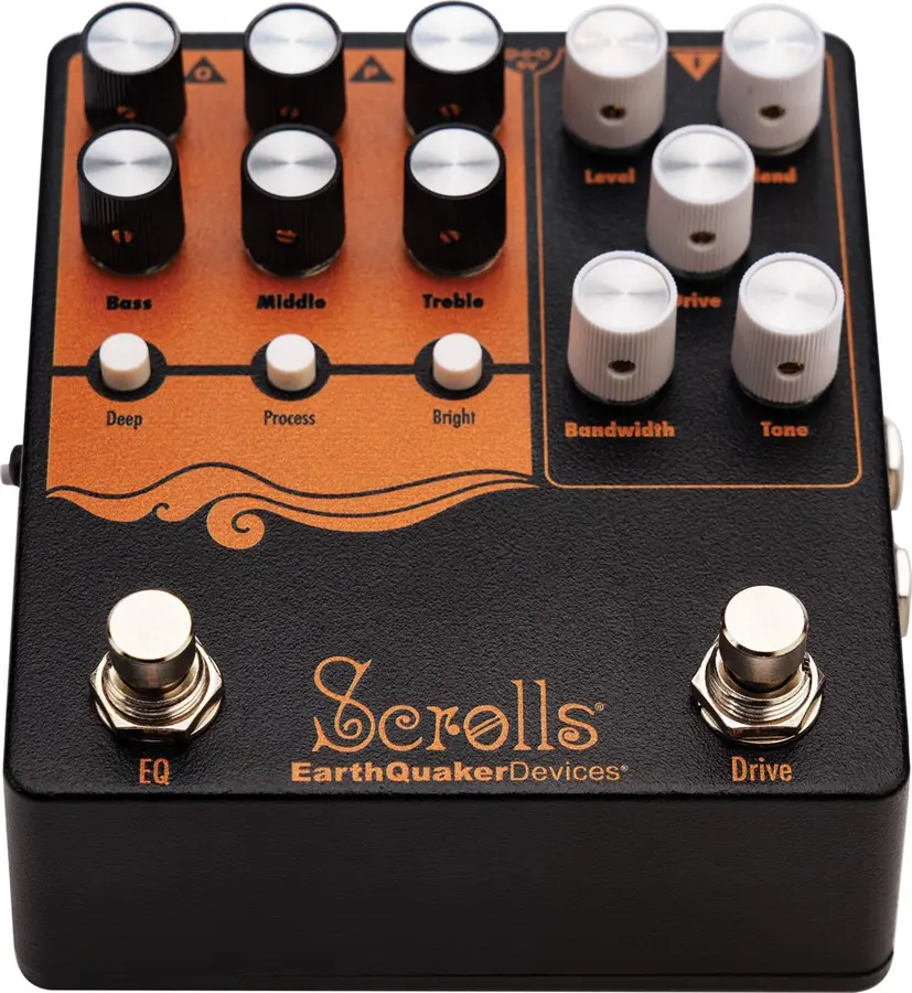 EarthQuaker Scrolls Bass Odyssey Analog Preamp Overdrive Stompbox Unit 