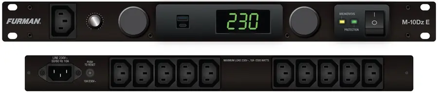 Furman M-10Dz E Power Conditioner PRO Outlets w/RGBW Lights Voltmeter 
