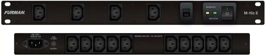 Furman M-10z E Power Conditioner PRO Rack Strip 8+4 Universal Outlets 