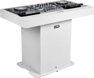 UDG Gear Ultimate DJ Podium White Professional Event Workstation Desk