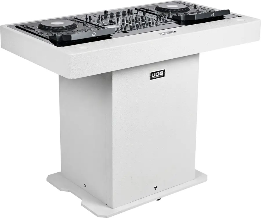 UDG Gear Ultimate DJ Podium White Professional Event Workstation Desk 
