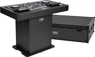 UDG Gear Ultimate DJ Podium Set Workstation Console Kit Black Finish