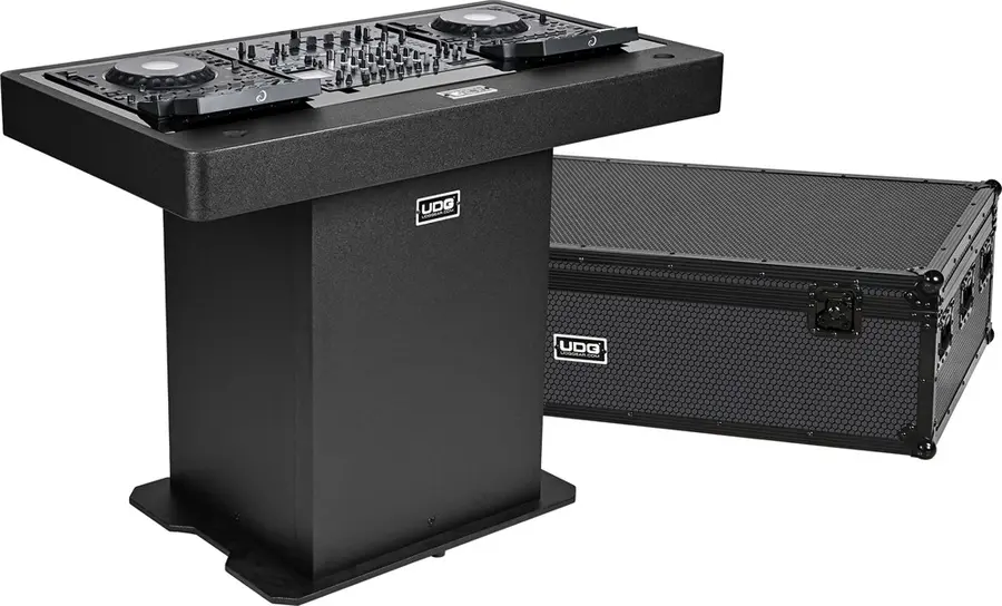 UDG Gear Ultimate DJ Podium Set Workstation Console Kit Black Finish 
