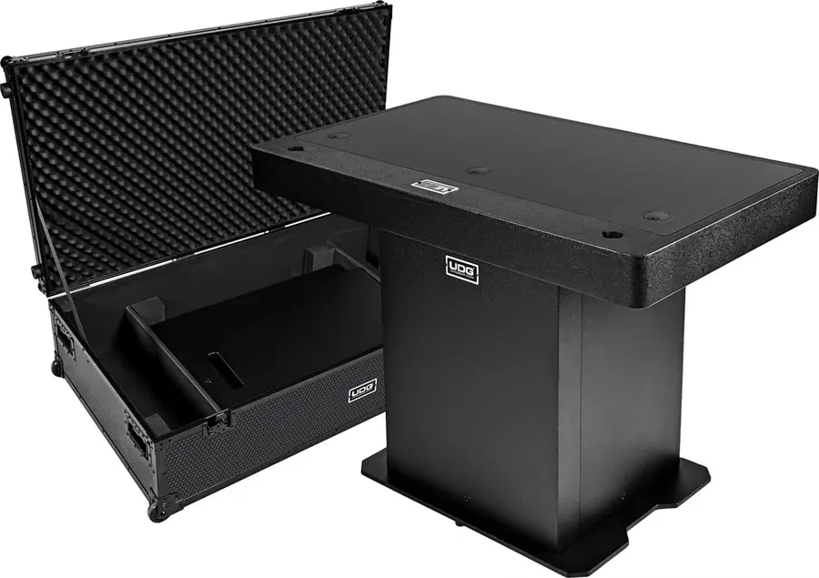 UDG Gear Ultimate DJ Podium Set Workstation Console Kit Black Finish 