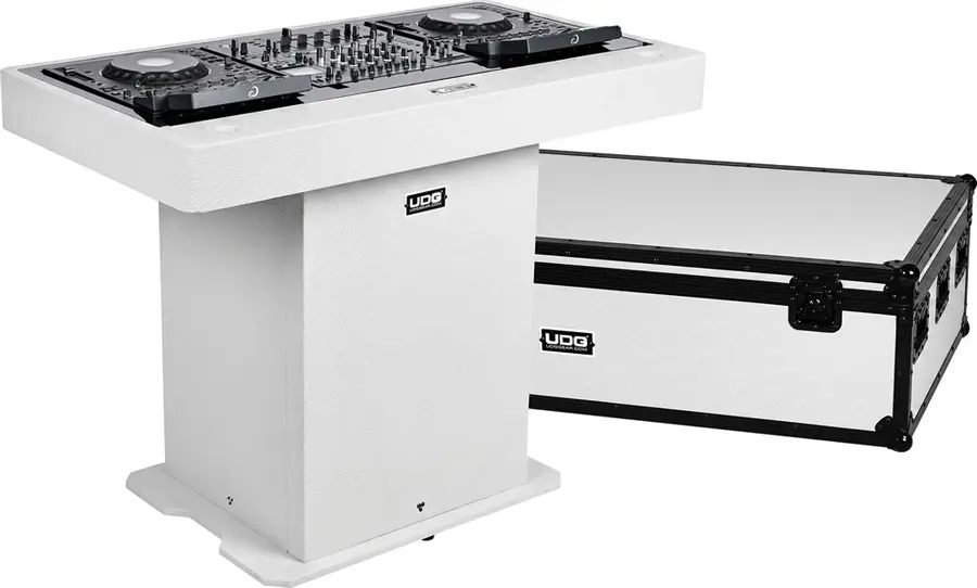 UDG Gear Ultimate DJ Podium Set Workstation Console Kit White Finish 