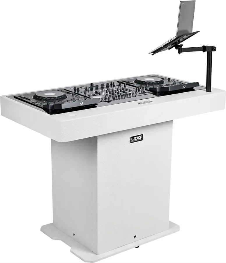 UDG Gear Ultimate DJ Podium Set Workstation Console Kit White Finish 