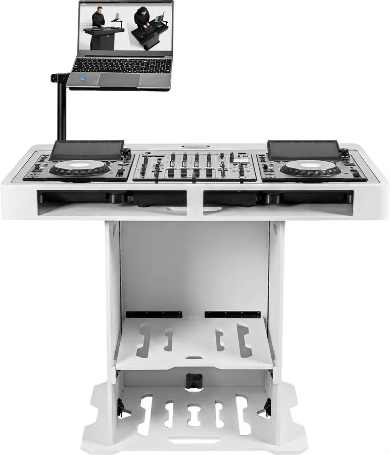 UDG Gear Ultimate DJ Podium Set Workstation Console Kit White Finish 