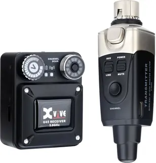 Xvive U45 Black Wireless System 5.8GHz Digital In-Ear Monitor Setup