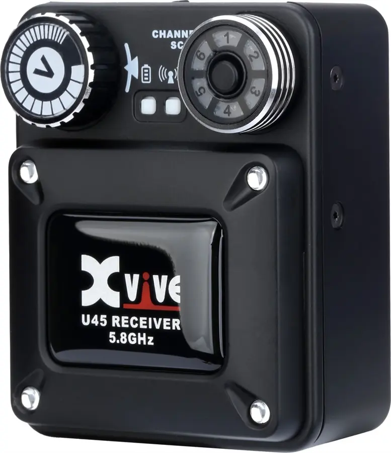 Xvive U45 Black Wireless System 5.8GHz Digital In-Ear Monitor Setup 
