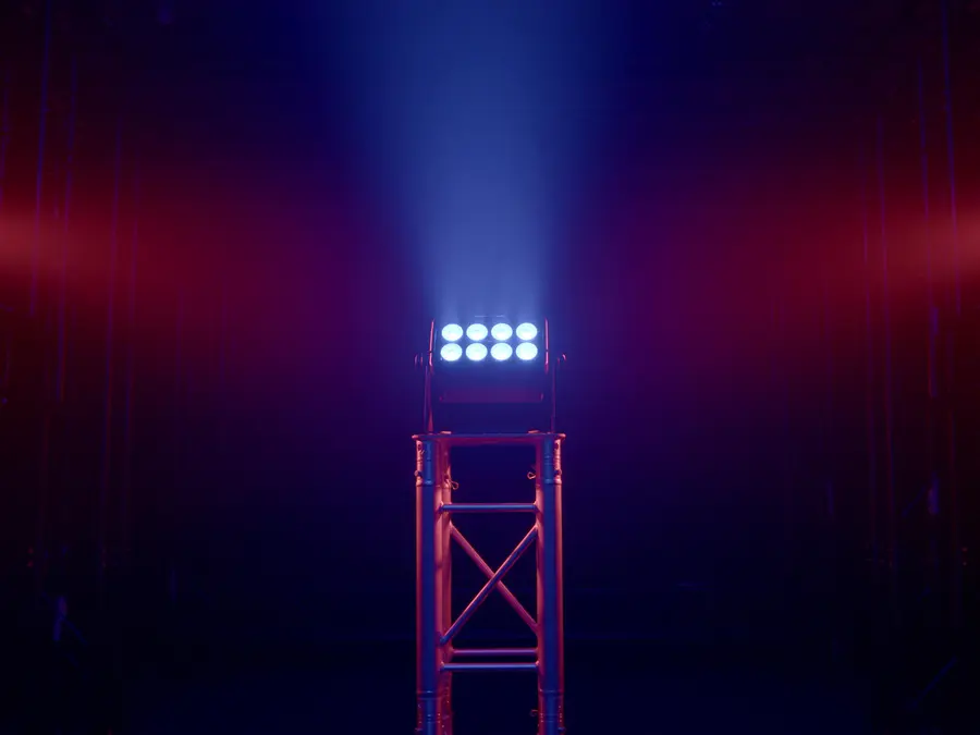Eurolite Akku Multiflood IP 8x10W Wash Silent IP65 Floodlight RGBW LEDs CRMX 