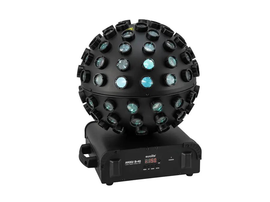 Eurolite Akku B-40 LED Beam Effect Black RGBW Strobe RG Laser AirW 2.4GHz 