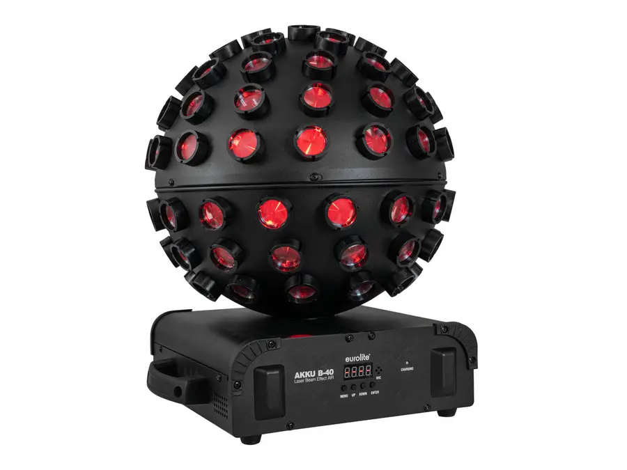 Eurolite Akku B-40 LED Beam Effect Black RGBW Strobe RG Laser AirW 2.4GHz 