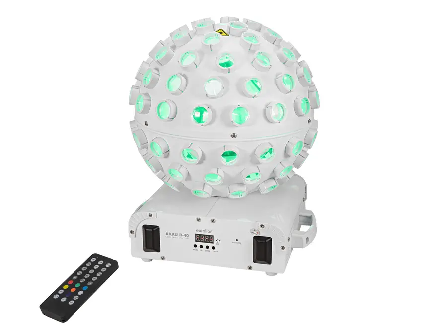 Eurolite Akku B-40 LED Beam Effect Wh White RGBW Strobe RG Laser AirW 2.4GHz 