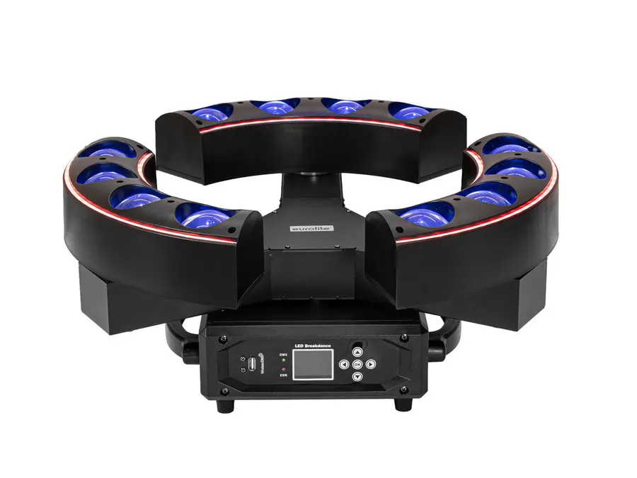 Eurolite LED BREAKDANCE Beam Effect Spectacular RGBW Light 3 Rotating Arms 