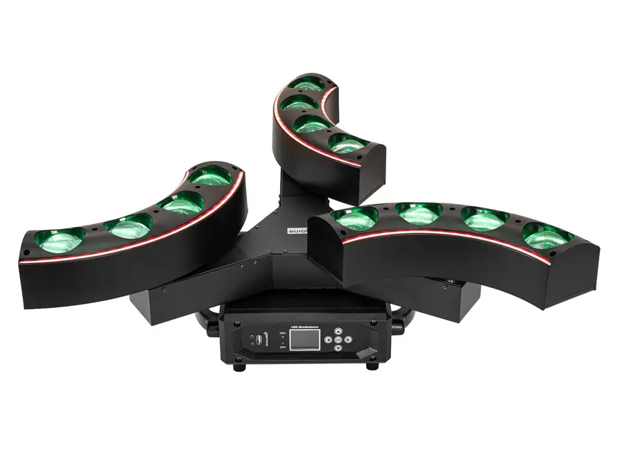 Eurolite LED BREAKDANCE Beam Effect Spectacular RGBW Light 3 Rotating Arms 