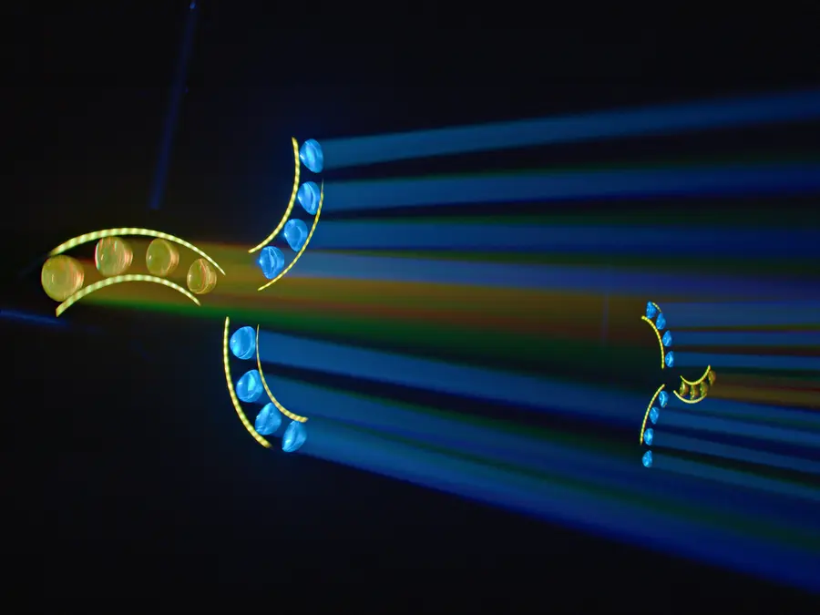 Eurolite LED BREAKDANCE Beam Effect Spectacular RGBW Light 3 Rotating Arms 