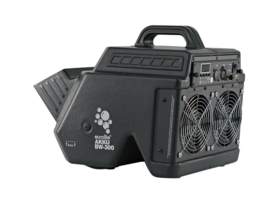 Eurolite Akku BW-300 Bubble Machine Mobile Dual Wheel DMX Wireless Timer 5h 