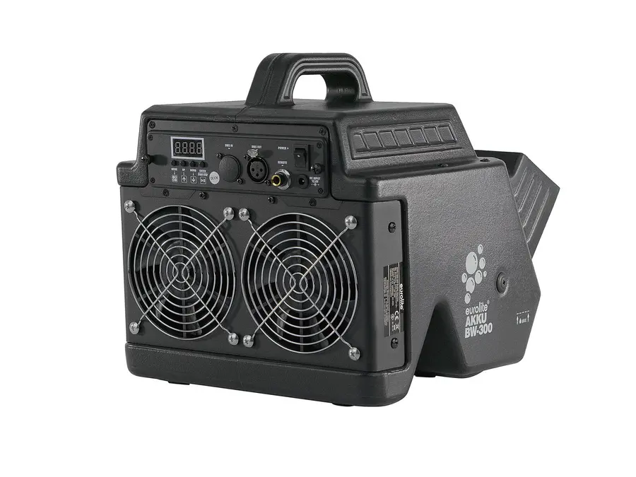 Eurolite Akku BW-300 Bubble Machine Mobile Dual Wheel DMX Wireless Timer 5h 