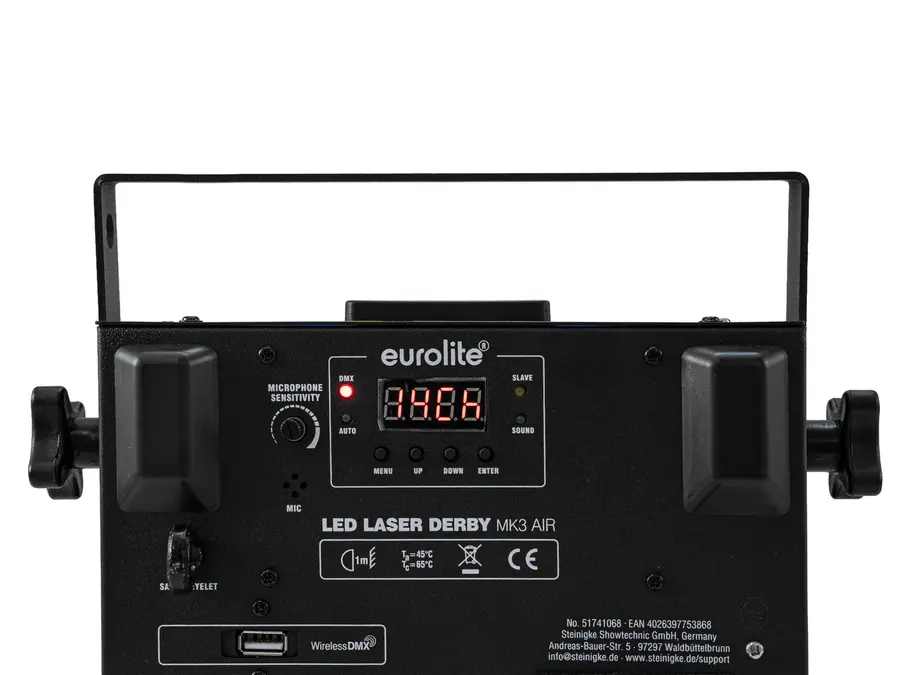 Eurolite LED Laser Derby MK3 AIR DMX Light Effect RG Laser Rotating 