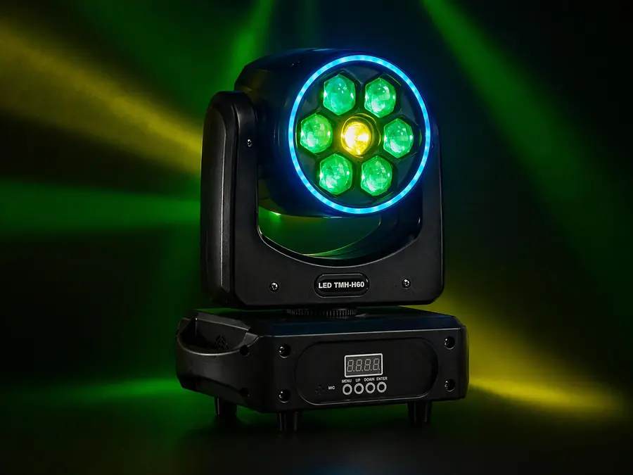 Eurolite LED TMH-H60 Hybrid Moving Head 60W Cold White LED Spot Wash Flower FX 