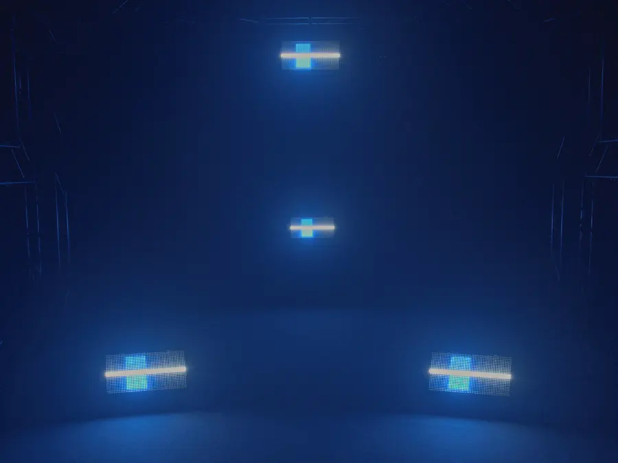 Eurolite LED Super Pix Strobe 864 Panel Multidirectional Flash Blinder RGB 