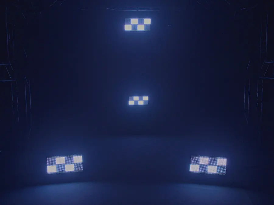 Eurolite LED Super Pix Strobe 864 Panel Multidirectional Flash Blinder RGB 