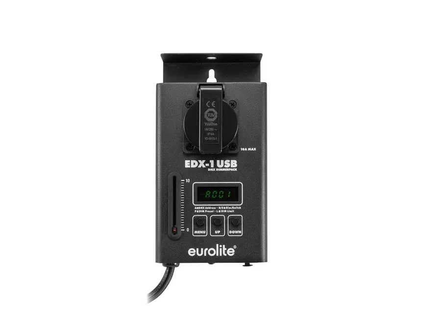 Eurolite EDX-1 DMX USB Dimmer Pack 1-Ch Switch Wall Mount QuickDMX Port 