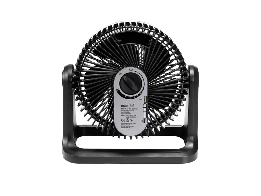 Eurolite Akku AF-10 Mini Silent Fan 23cm Cordless Portable Desk Blower 11.5h 