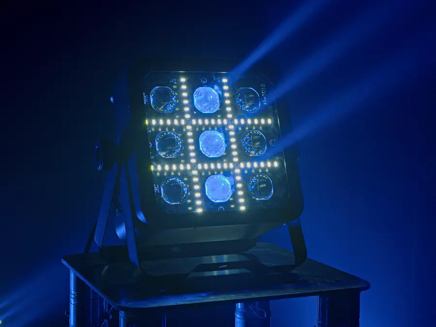 Eurolite LED BP-9 Panel RGBW+CW Spotlight 9x Controllable Beams 4 Seg 