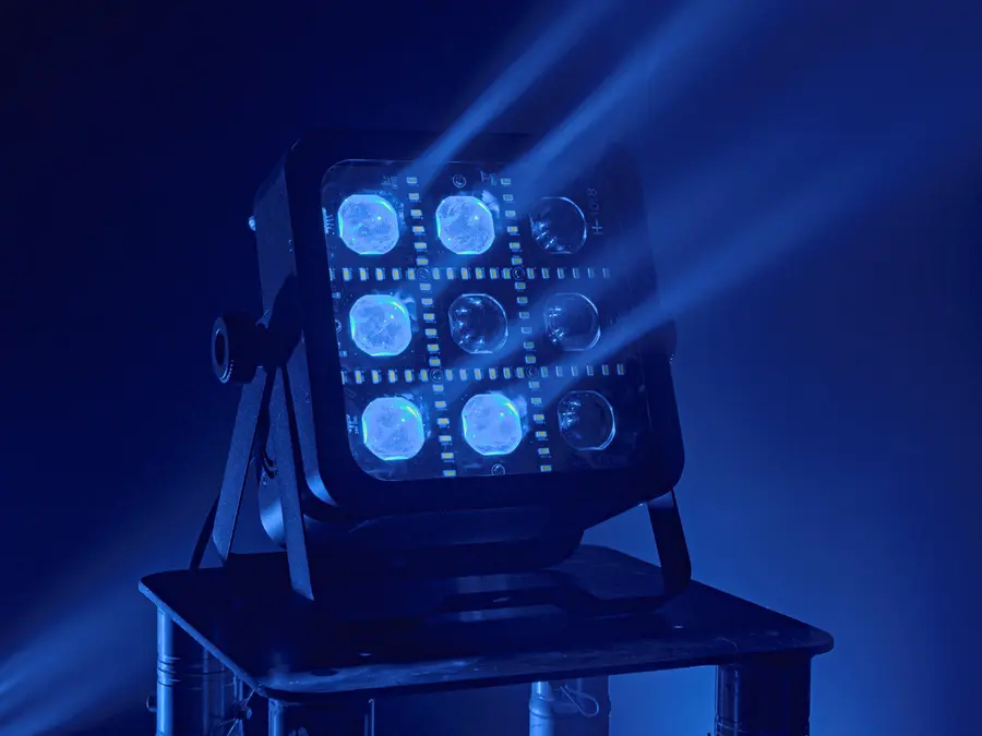 Eurolite LED BP-9 Panel RGBW+CW Spotlight 9x Controllable Beams 4 Seg 