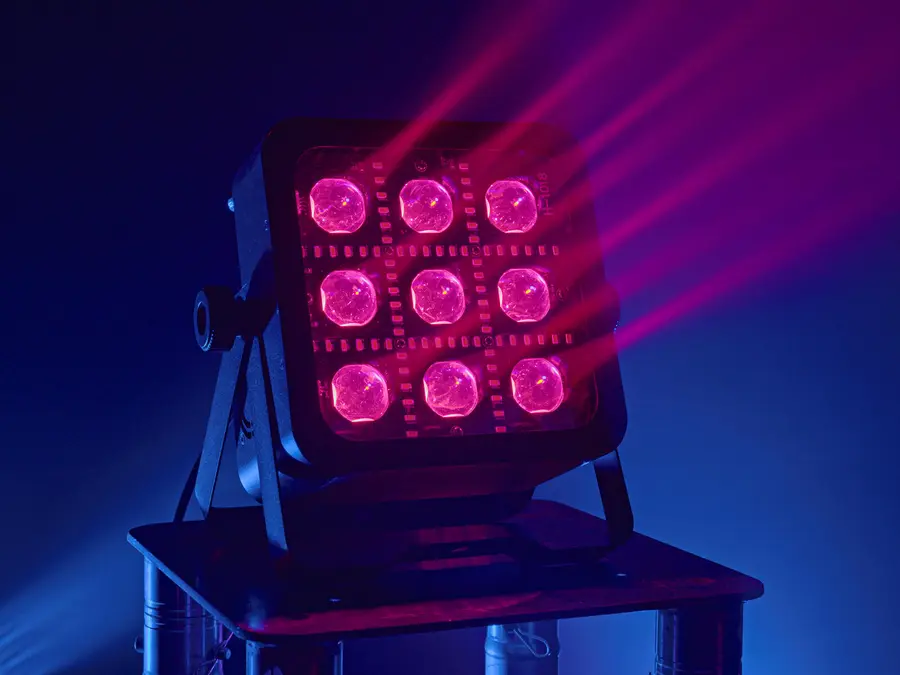 Eurolite LED BP-9 Panel RGBW+CW Spotlight 9x Controllable Beams 4 Seg 