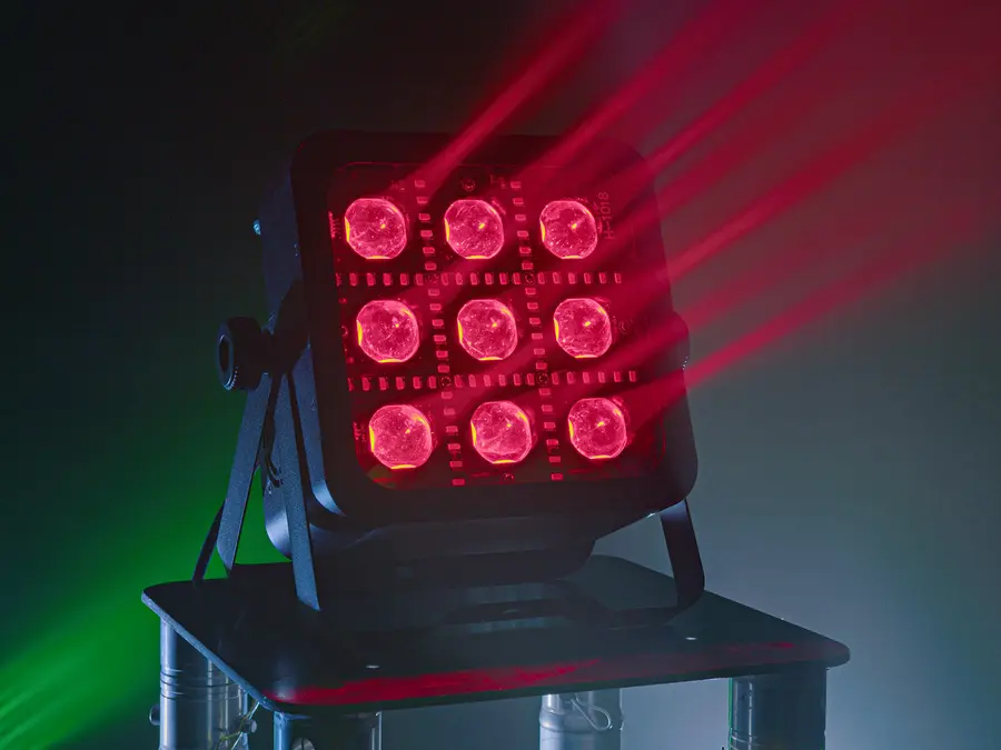 Eurolite LED BP-9 Panel RGBW+CW Spotlight 9x Controllable Beams 4 Seg 